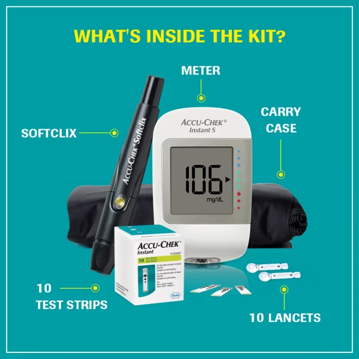 accuchek glucometer with strips