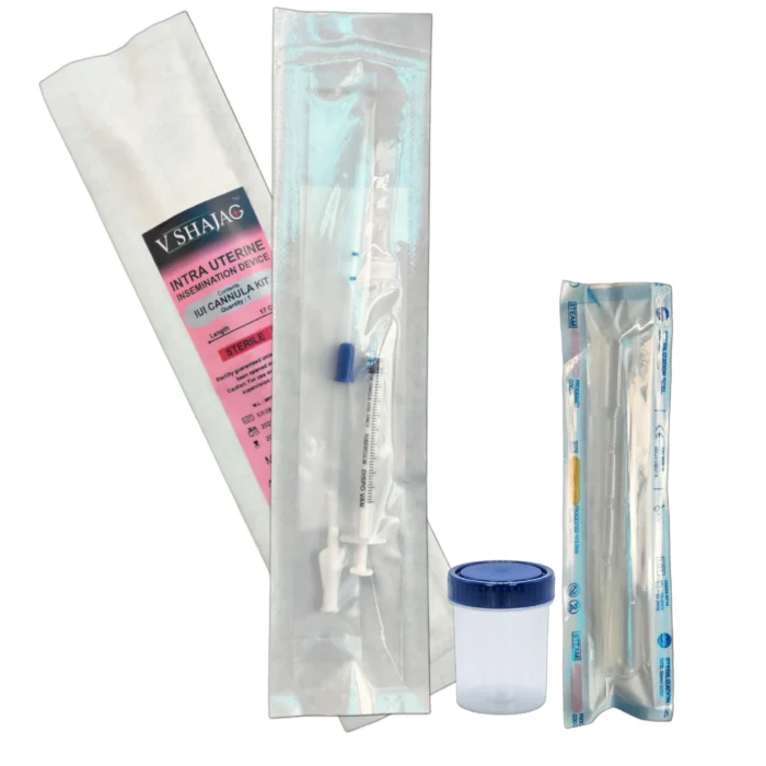 V SHAJAG IUI Cannula Kit (17cm) +Collection Container +2 Dropper -Fertility with Precision