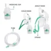 V Shajag Premium Nebulizer Kit – High Flow Rate Chamber, Adult & Pediatric Masks, Detachable Mouthpiece, 5 Extra Filters, and High-Quality Tubing