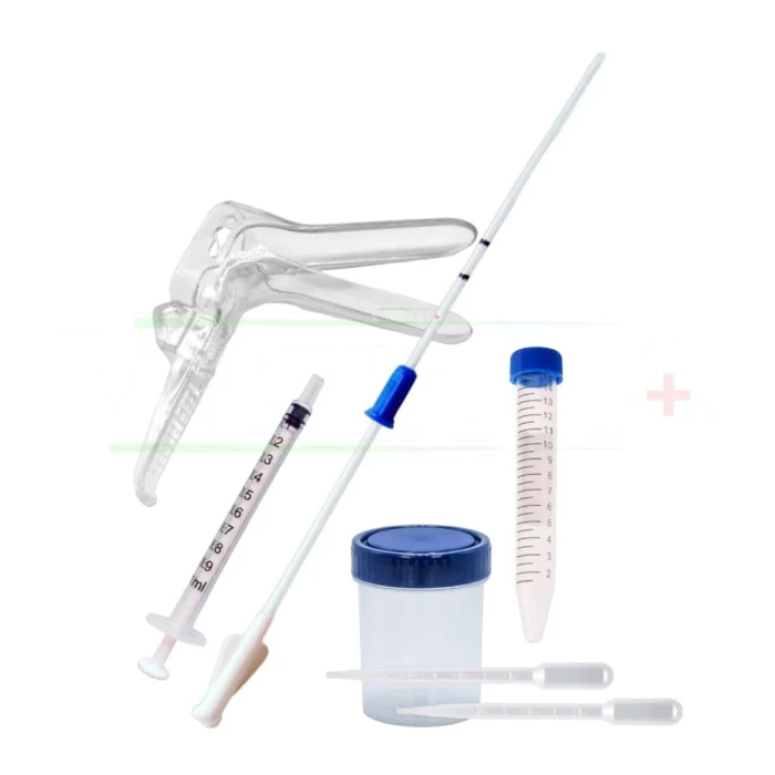 V SHAJAG Entire IUI Cannula(17cm) Kit with Speculum+Bottle+Centrifuge Tube+pair Droppers .