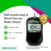 OneTouch Select Plus Simple Glucometer – FREE 10 Test Strips, 10 Sterile Lancets, and 1 Lancing Device for Easy Blood Sugar Monitoring