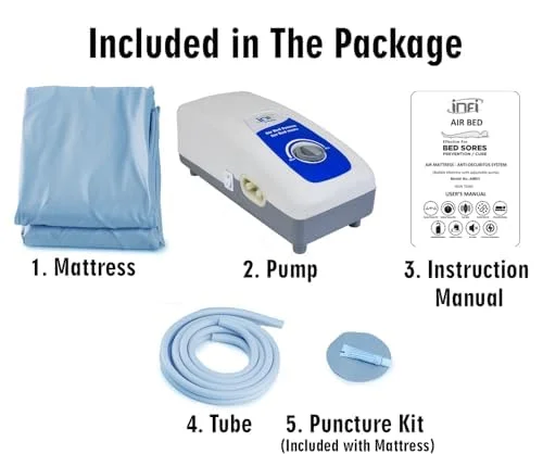 Infi Air Bed for Bed Sores – Anti Bedsore Bubble Air Mattress for Patients | Anti-Decubitus Alpha Mattress with Pump | 1-Year Warranty