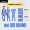 V SHAJAG+ Premium Surgical Scrub Suit for Men & Women | Soft Breathable Fabric | V-Neck Medical Top with Multi Pockets | Comfort-Fit Pajama Style Bottom | Doctor, Nurse & Hospital Uniform Set