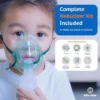 LIFE LINE ALPHA Compressor Nebulizer with Complete Mask Kit for Kids and Adults | Nebuliser with Storage Compartment | Low-noise Nebulizing Machine with 2 Masks & 5 Filters