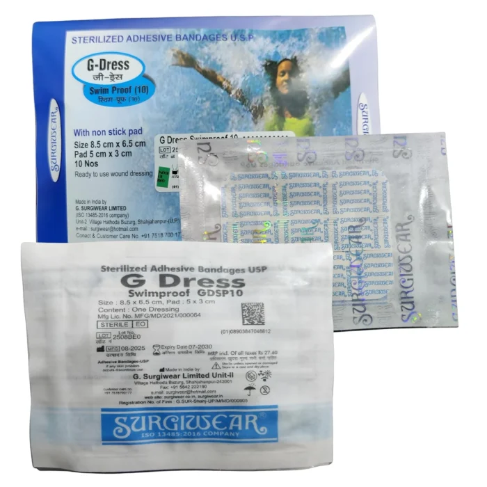 817Hl3UJ9lL._SL1500_ G-Dress Sterilized Swim Proof Adhesive Film Dressing with Pad