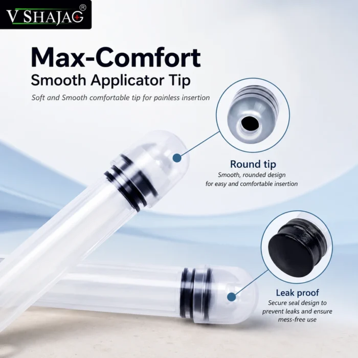 Disposable Vaginal Applicator Kit | Medical Grade BPA-Free Fertility & Feminine Care Applicator | Smooth Comfort Tip | Leak-Proof Single-Use Design